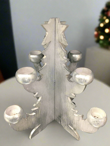 Christmas tree candle holder