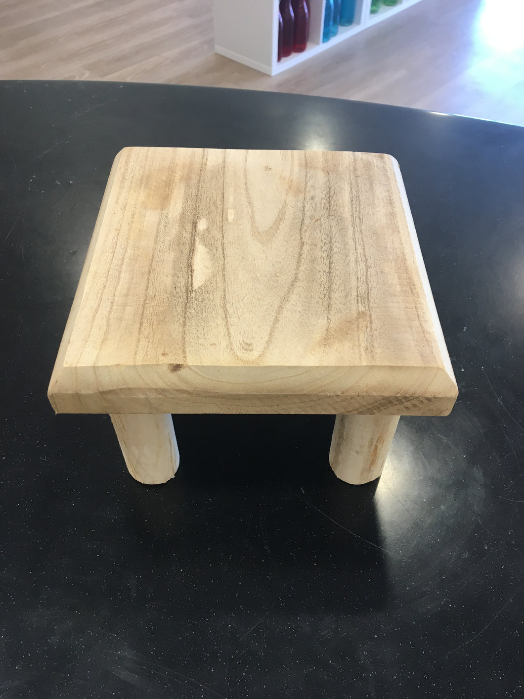 Natural wooden stand small